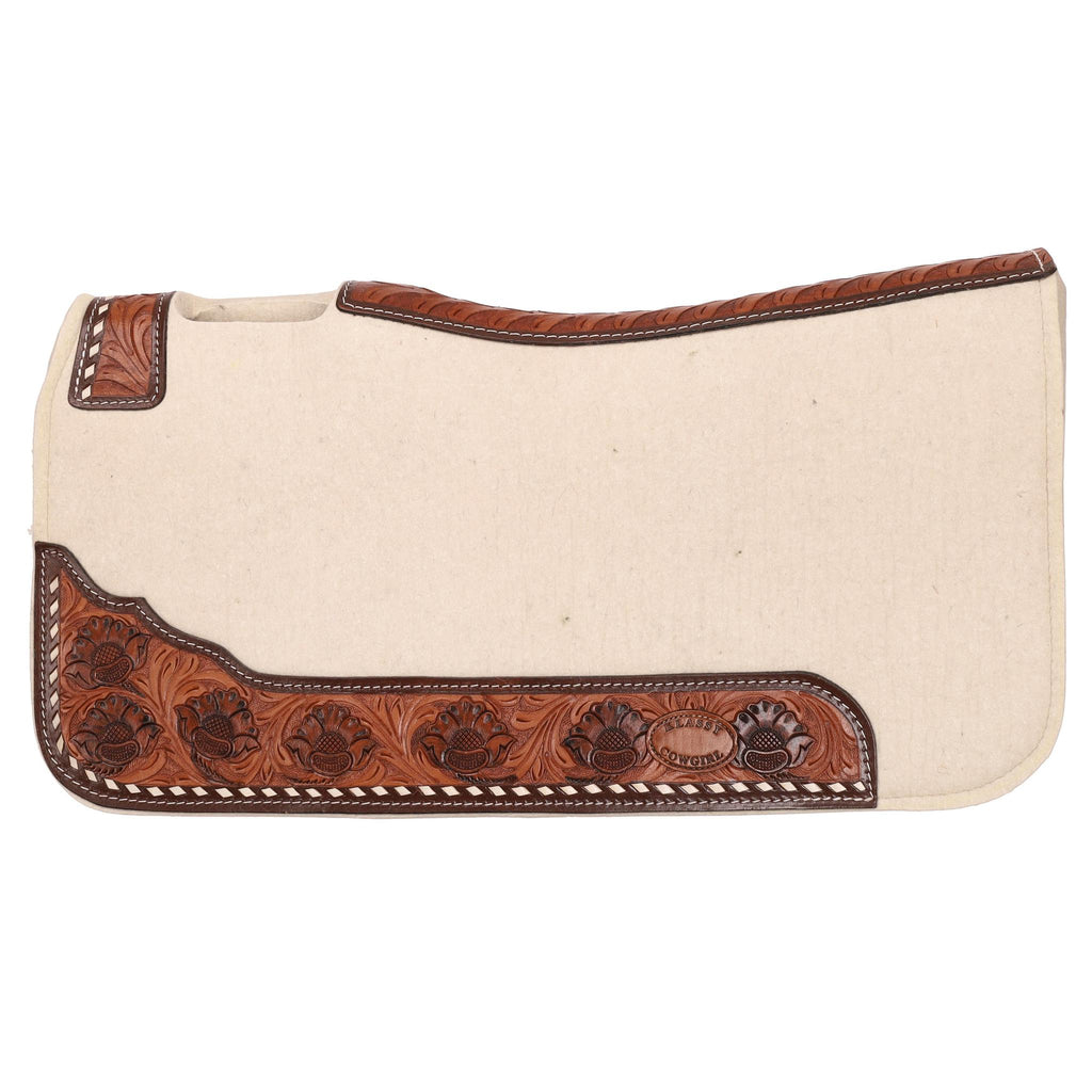 Tapis Western équitation Tapis De Selle En Feutre Et Cuir Klassy Cowgirl 28x30 Pouces - Motif Fleur Caramel Tableau Broderie Tapis Western équitation Tapis De Selle En Feutre Et Cuir Klassy Cowgirl 28x30 Pouces - Motif Fleur Caramel Tableau Broderie