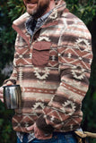 MENS AZTEC SHERPA PULL OVER