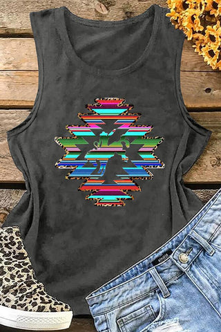 Aztec Printed Sleeveless Tank Top Women