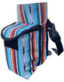 Printed insulated nylon bottle carrier with pocket