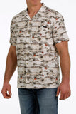CINCH PALM TREE CAMP BUTTON UP SHORT SLEEVE