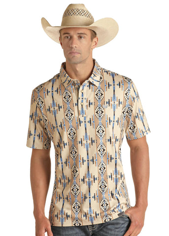 AZTEC MENS PANHANDLE SNAP POLO