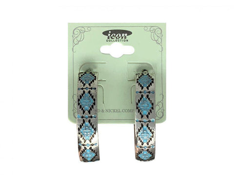 Silver Southwest Design earrings