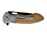 7.5" Tac-Force Foldable spring assist pocket knife with wood handle