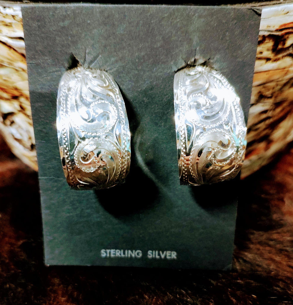 hansen western gear HANSEN WESTERN GEAR EARRINGS---STERLING SILVER – Trails End Western Wear & Tack