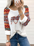 Aztec Raglan Sleeve Pullover