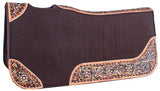 31" x 32" x 1" Felt Saddle Pad with Hand Painted flower and arrow design