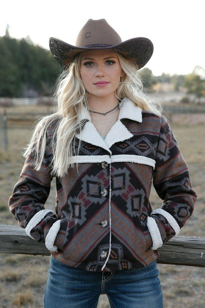CRUEL GIRL WOMENS BROWN TRUCKER JACKET - Main Image