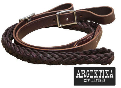 7.5 ft Argentina cow leather contest reins