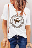 Horse Graphic Print Round Neck Short Sleeve T-shirt